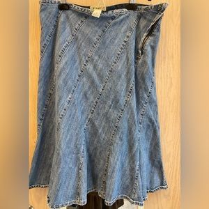 Stamp Asymt Denim Skirt 10